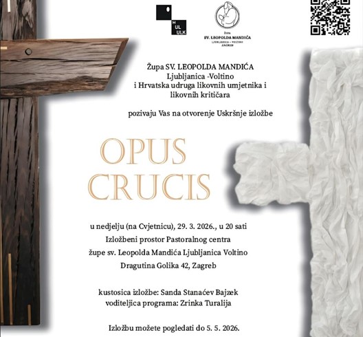 Otvorenje izložbe "Opus Crucis" na Cvjetnicu u župi Ljubljanica-Voltino